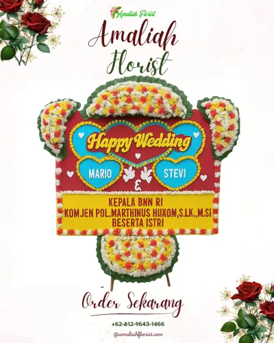 Karangan Papan Bunga Pernikahan di Cisalak Sukmajaya